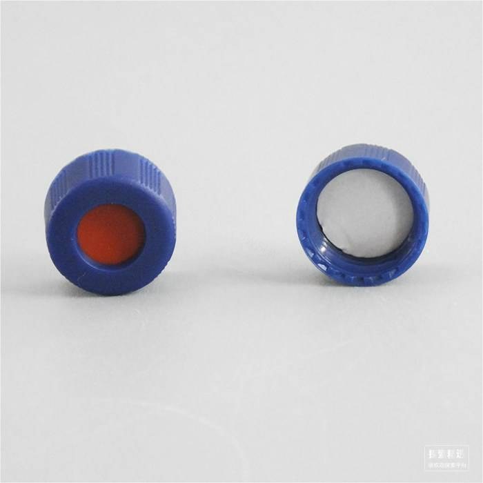 9-425预组装蓝色开孔螺纹盖 PTFE/硅橡胶