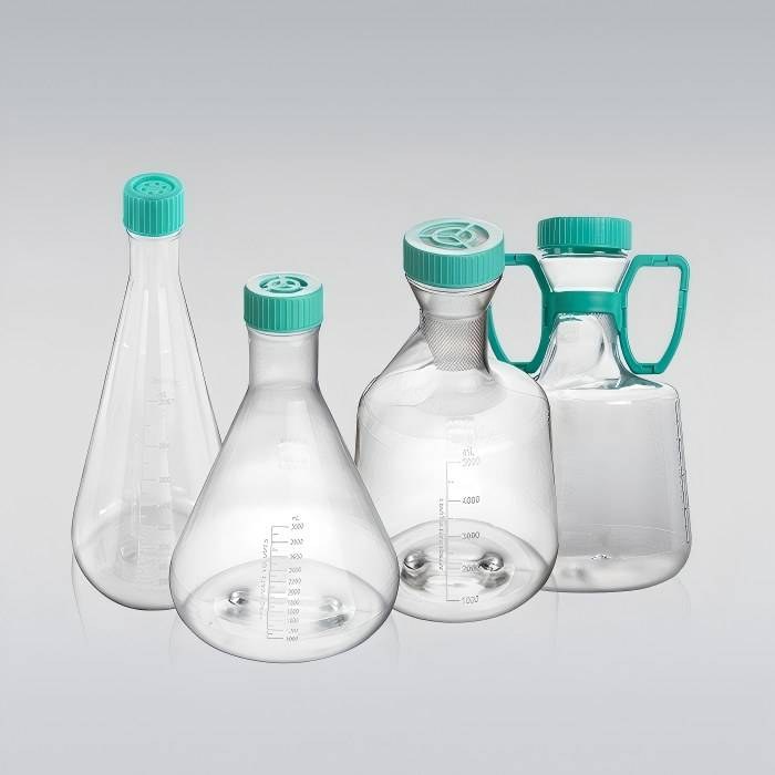 大容量三角培养摇瓶（新款）,2000ml,PC,悬浮型,密封盖,无 DNA/RNA 酶,无热原,灭菌,(三层袋装,最内和最外印刷袋,中间空白袋)（老编码：02144707） - JET/洁特