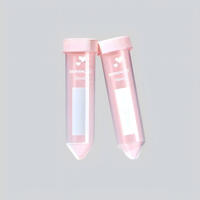 50mL爱心款离心管/透明/螺口/樱花粉盖/尖底/无菌无酶无热原(USP Class Ⅵ)