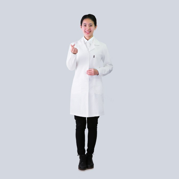 白大褂（经典款）纯棉 薄 长袖 纽扣袖 女 L号 爆款