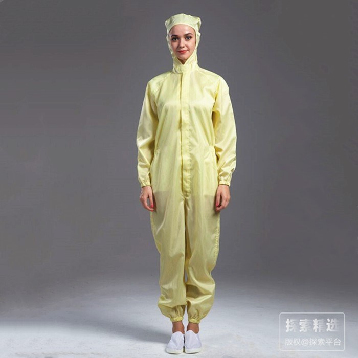 三连体洁净服（连帽） 黄色 L号 适合166-170cm 可耐121℃高温灭菌
