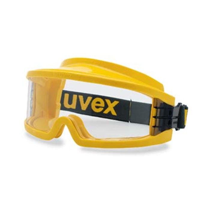 ultravision安全眼罩，PC透明镜片，黄色镜框，Uvex卓越涂层