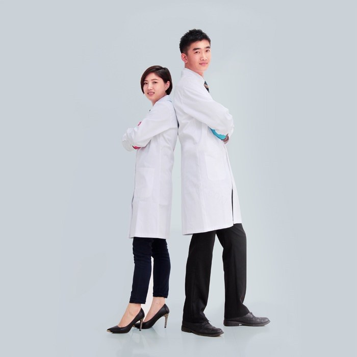 白大褂（经典款）纯棉 薄 长袖 女 L号 松紧袖 爆款