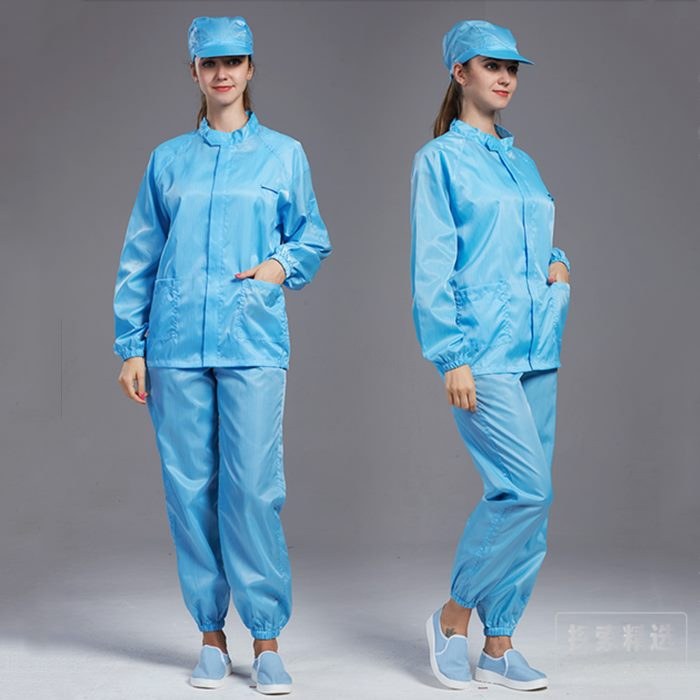 蓝色立领款洁净分体服（不含帽） 不可高温灭菌 M号 适合161-165cm - 翰洋洁净