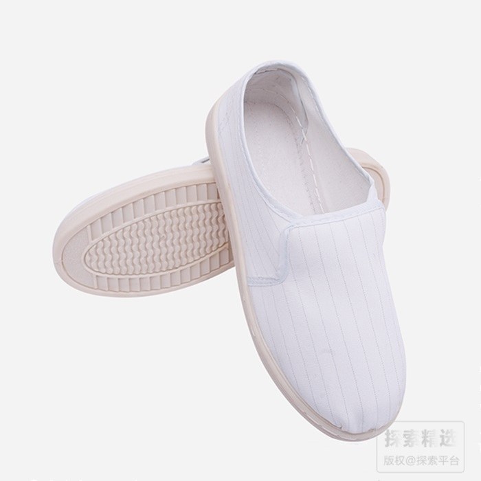 防静电白条纹满帮鞋 PVC底 40码 可耐121℃高温灭菌