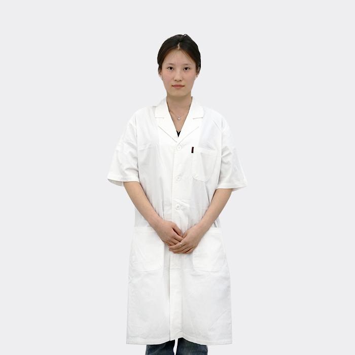 白大褂（经典款）纯棉 薄 短袖 女 L号