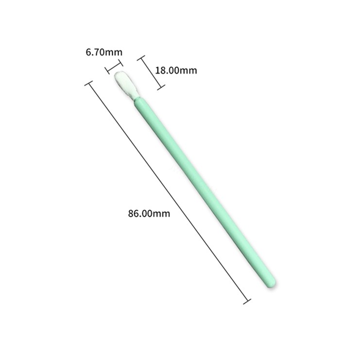 聚酯纤维无尘棉签 扁头 总长86mm 头长18mm 头宽6.7mm