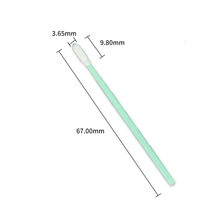 聚酯纤维无尘棉签 扁头 总长67mm 头长9.8mm 头宽3.65mm