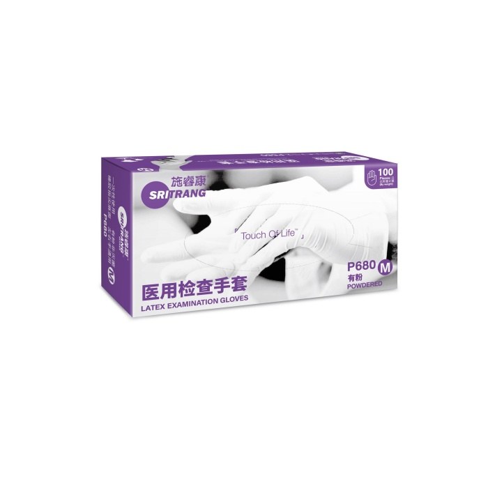 医用有粉乳胶检查手套 9寸 特小号 箱装 单只克重约6.0&plusmn;0.2g