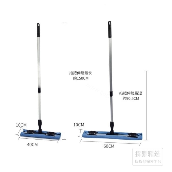 洁净拖把 杆长1.5m 拖把头60&times;10cm 含一块拖把布 不可高温灭菌