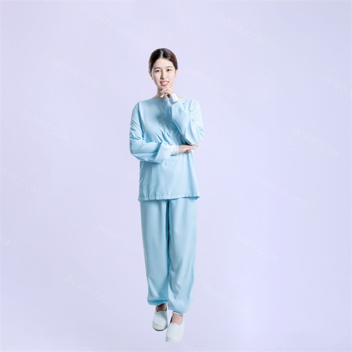 经济款圆领洁净内衣分体服 蓝色 可耐高温灭菌 XL码