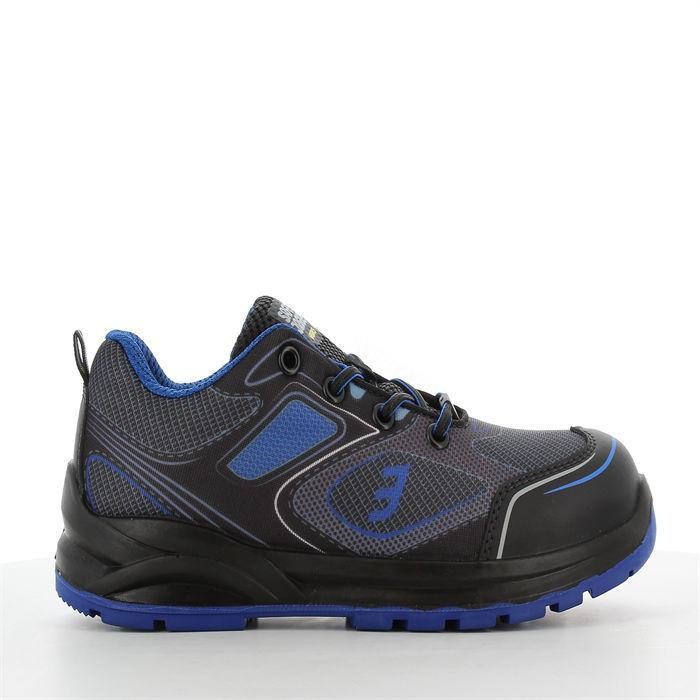 CADOR 透气3D网布防砸防刺穿防静电安全鞋 蓝色 双密度PU底+钢头 S1P/ESD SRC 40码欧码
