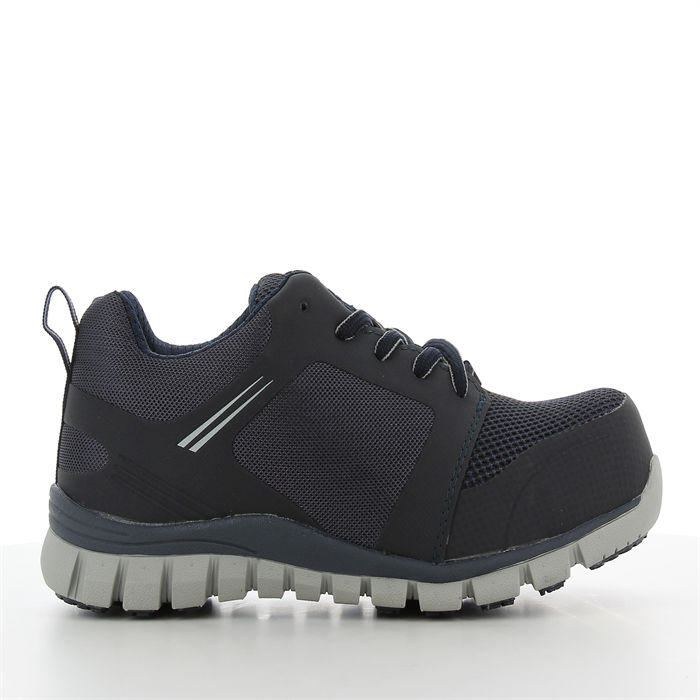 LIGERO 超轻透气网布防砸防刺穿防静电非金属安全鞋 海蓝色 飞龙橡胶耐油底+超轻纳米碳鞋头 S1P/SRC ESD 40码欧码 - Safety Jogger/鞍琸宜