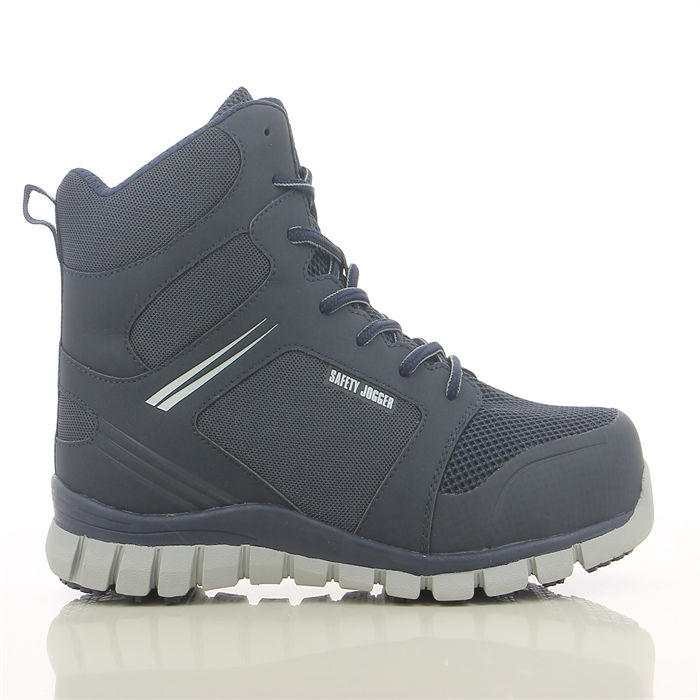 ABSOLUTE 超轻透气网布防砸防刺穿防静电非金属超轻中帮安全鞋 海蓝色 飞龙橡胶耐油底+超轻纳米碳鞋头 S1P/SR…