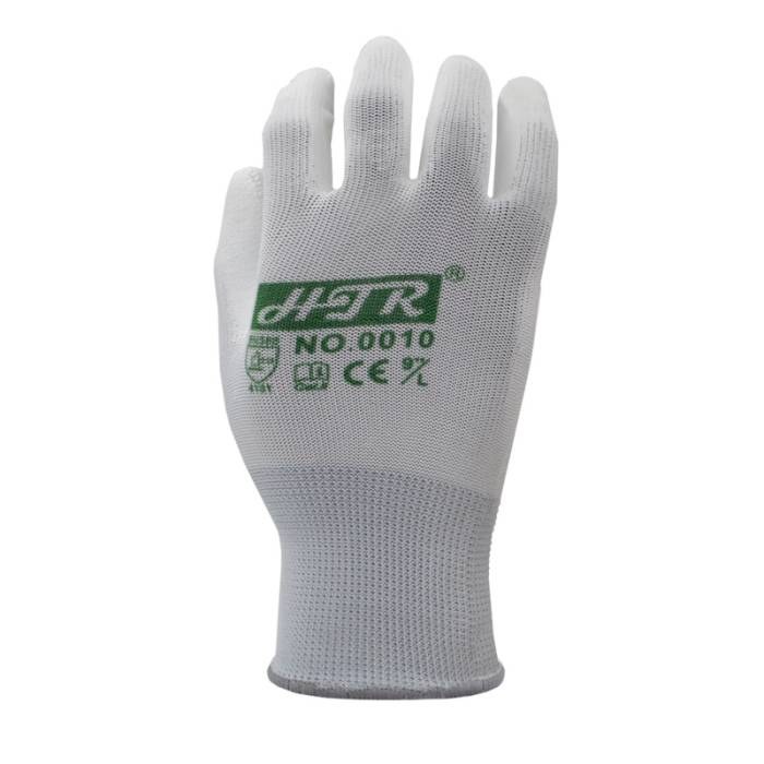 PU掌涂手套 HTR特种纤维材质 针织袖口 白色 长245mm L码 - 海太尔/HTR