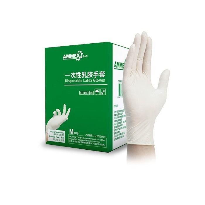 一次性无粉麻面无菌乳胶手套 9寸 环氧乙烷灭菌 独立包装 单只克重约6&plusmn;0.2g L码 箱装（原产品TLF…