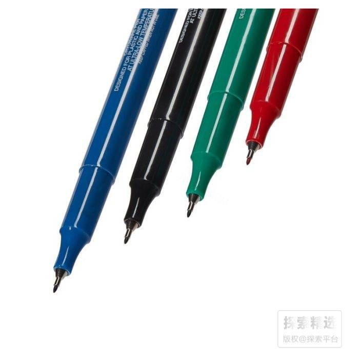冷冻器具记号笔套装 多种颜色（红色、蓝色、绿色、黑色） - 玖梧精选