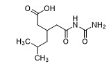 5-甲基-3-(2-氧-2-脲乙基)己酸