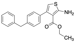 药物标准品2-​Amino-​4-​[4-​(phenylmethyl)​phenyl]​-​3-​thiophenecarboxylic Acid Ethyl Ester - TRC