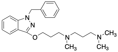 药物标准品N1-(3-((1-Benzyl-1H-indazol-3-yl)oxy)propyl)-N1,N3,N3-trimethylpropane-1,3-diamine - TRC