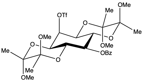 药物标准品1,6:3,4-Bis-[O-(2,3-dimethoxybutane-2,3-diyl)]-2-O-trifluoromethanesulphonyl-5-O-benzolyl-myo-i… - TRC