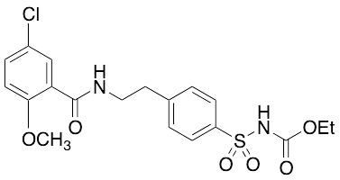 药物标准品Ethyl 4-[2-(5-Chloro-2-methoxybenzamido)ethyl]benzene Sulfonamide Carbamate - TRC