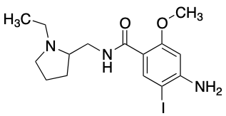 药物标准品4-​Amino-​N-​[(1-​ethyl-​2-​pyrrolidinyl)​methyl]​-​5-​iodo-​2-​methoxy-benzamide - TRC
