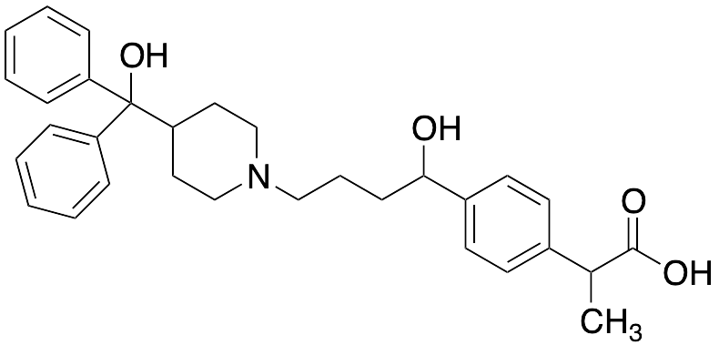 药物标准品2-(4-(1-Hydroxy-4-(4-(hydroxydiphenylmethyl)piperidin-1-yl)butyl)phenyl)propanoic Acid - TRC