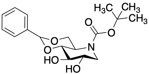 药物标准品4,6-O-Benzylidene-N-(tert-butoxycarbonyl)-1,5-imino-D-glucitol - TRC