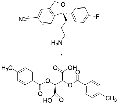 药物标准品(2S,3S)-2,3-Bis[(4-methylbenzoyl)oxy]-butanedioic Acid with (1R)-1-(3-Aminopropyl)-1-(4-fluorop… - TRC