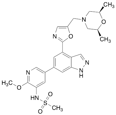 药物标准品rel-N-[5-[4-[5-[[(2R,6S)-2,6-Dimethyl-4-morpholinyl]methyl]-2-oxazolyl]-1H-indazol-6-yl]-2-meth… - TRC