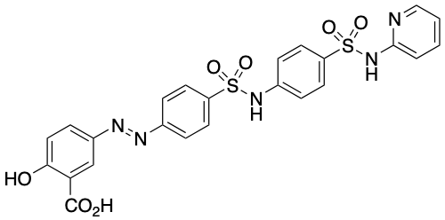 药物标准品(E)-2-Hydroxy-5-((4-(N-(4-(N-(pyridin-2-yl)sulfamoyl)phenyl)sulfamoyl)phenyl)diazenyl)benzoic A… - TRC