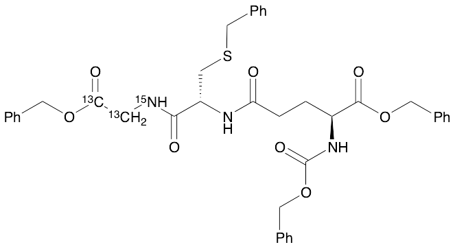 药物标准品N-Cbz-O-Bzl-L-Glu-S-Bzl-L-Cys-Gly[13C2,15N]-OBzl - TRC