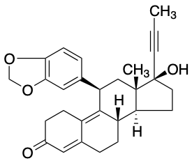 药物标准品(11&beta;,17&beta;)-11-(1,3-Benzodioxol-5-yl)-17-hydroxy-17-(1-propyn-1-yl)estra-4,9-dien-3-one - TRC