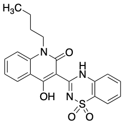 药物标准品1-Butyl-3-(1,1-dioxido-2H-1,2,4-benzothiadiazin-3-yl)-4-hydroxy-2(1H)-quinolinone - TRC
