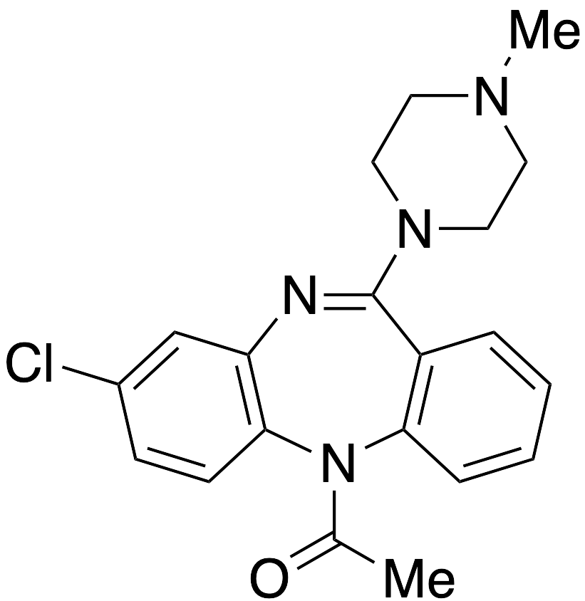 药物标准品1-(8-Chloro-11-(4-methylpiperazin-1-yl)-5H-dibenzo[b,e][1,4]diazepin-5-yl)ethanone - TRC