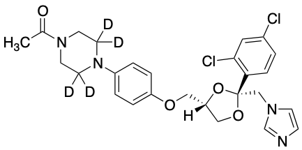 药物标准品(&plusmn;)-Ketoconazole-d4 (piperazine-3,3,5,5-d4)