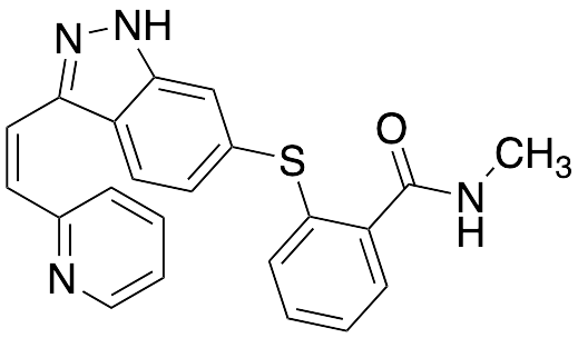 药物标准品N-Methyl-2-[[3-[(1Z)-2-(2-pyridinyl)ethenyl]-1H-indazol-6-yl]thio]benzamide - TRC