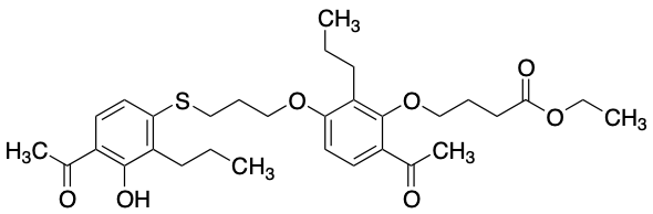 药物标准品4-[6-Acetyl-3-[3-[(4-acetyl-3-hydroxy-2-propylphenyl)thio]propoxy]-2-propylphenoxy]butanoic Aci… - TRC