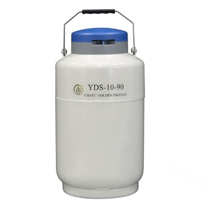 贮存型液氮生物容器 10L，口径90mm （不含蓝色锁盖） - 金凤