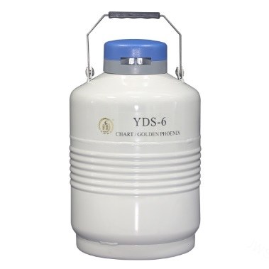 贮存型液氮生物容器 6L，口径50mm （不含蓝色锁盖）