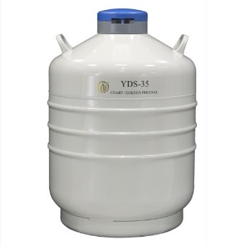 贮存型液氮生物容器 35.5L，口径125mm （不含蓝色锁盖） - 金凤