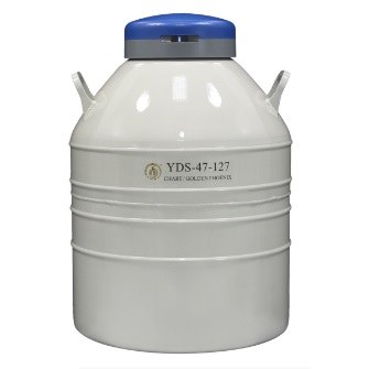 贮存型液氮生物容器 47L，口径127mm （不含蓝色锁盖） - 金凤