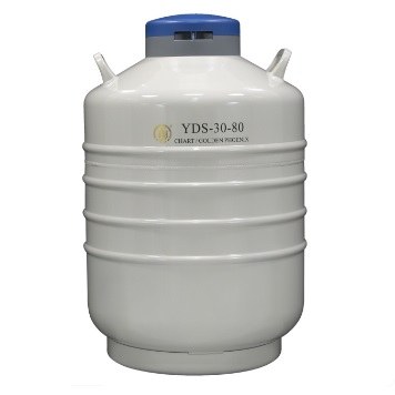 贮存型液氮生物容器 31.5L，口径80mm （不含蓝色锁盖）