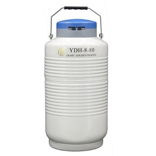 航空运输型液氮容器 8L，口径80mm （不含蓝色锁盖） - 金凤