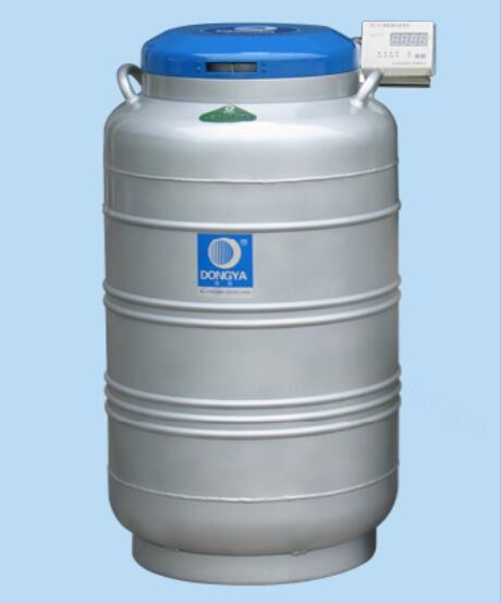 翻盖内塞式大口径液氮生物容器110L，口径290mm（不含蓝色锁盖）
