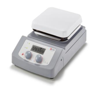 LCD 数控6寸方盘加热型磁力搅拌器 陶瓷涂层铝盘面 200-1500rpm RT~380℃ 5L - DragonLab/大龙