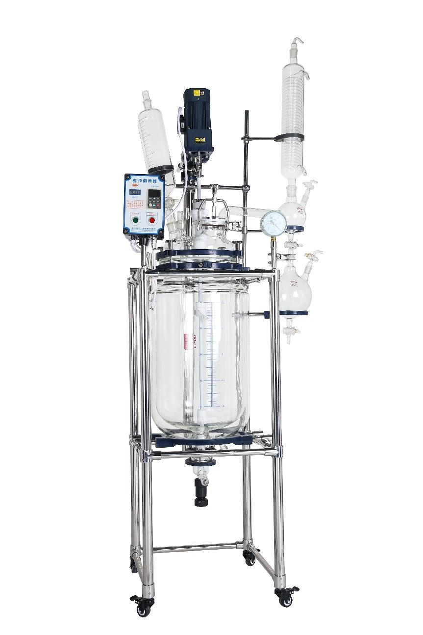 双层玻璃反应釜标准型 100L(管制品） - 巩义予华