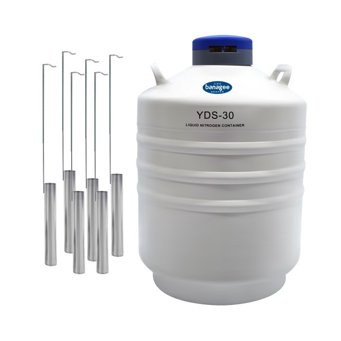 液相 液氮罐（圆提桶） 31.5L 口径 50mm，标配6个&Phi;38*276mm圆提桶、锁盖