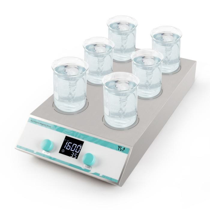 6工位磁力搅拌器 1000ml 100~1600rpm